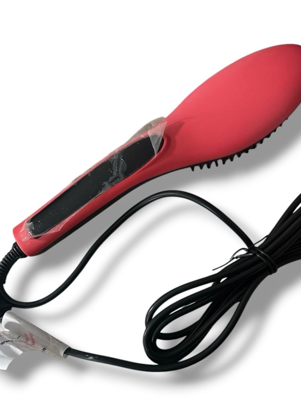 Evalectric Pro Hair Styling Brush Straightener Coral Pink New No Box